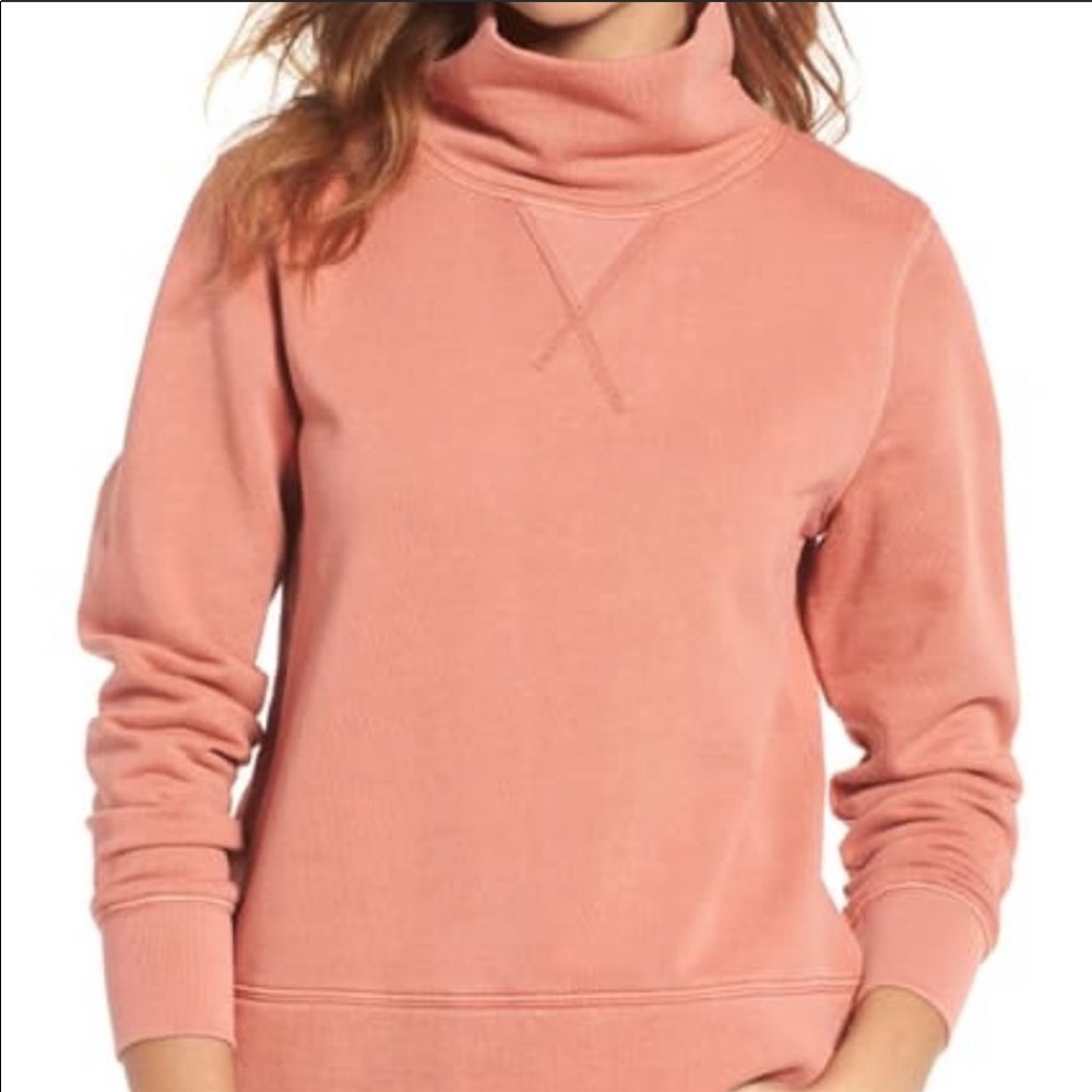 Madewell Garment Dyed Funnelneck Sweatshirt